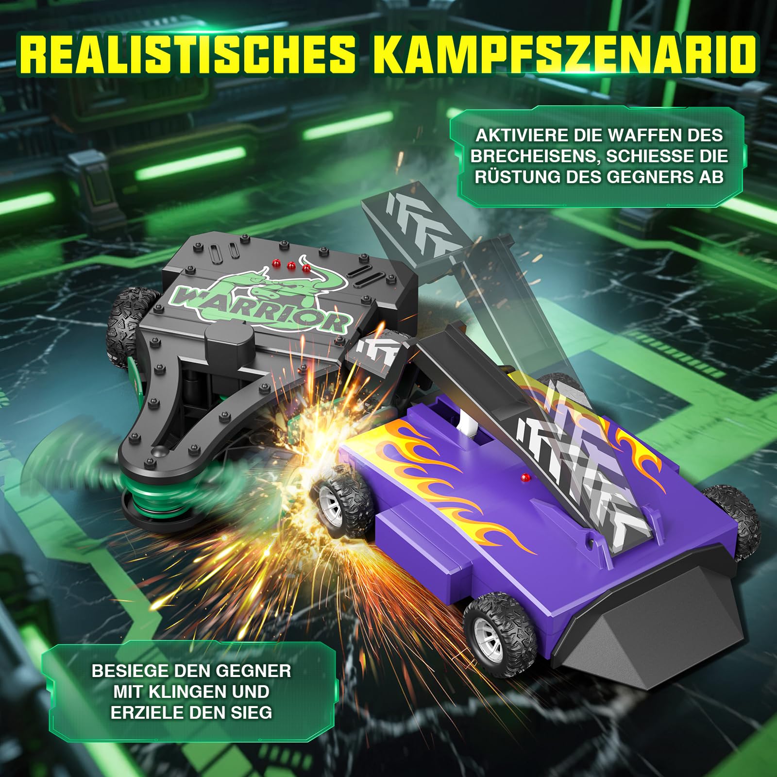 Ferngesteuertes Battle Roboter, RC Fighting Roboter Spielzeug für Kinder, RC Auto mit 360° Drehung & Waffen, Interaktives Ferngesteuertes Spielzeug Geschenke für Jungen ab 5 6 7 8 9 10 11 12 Jahren