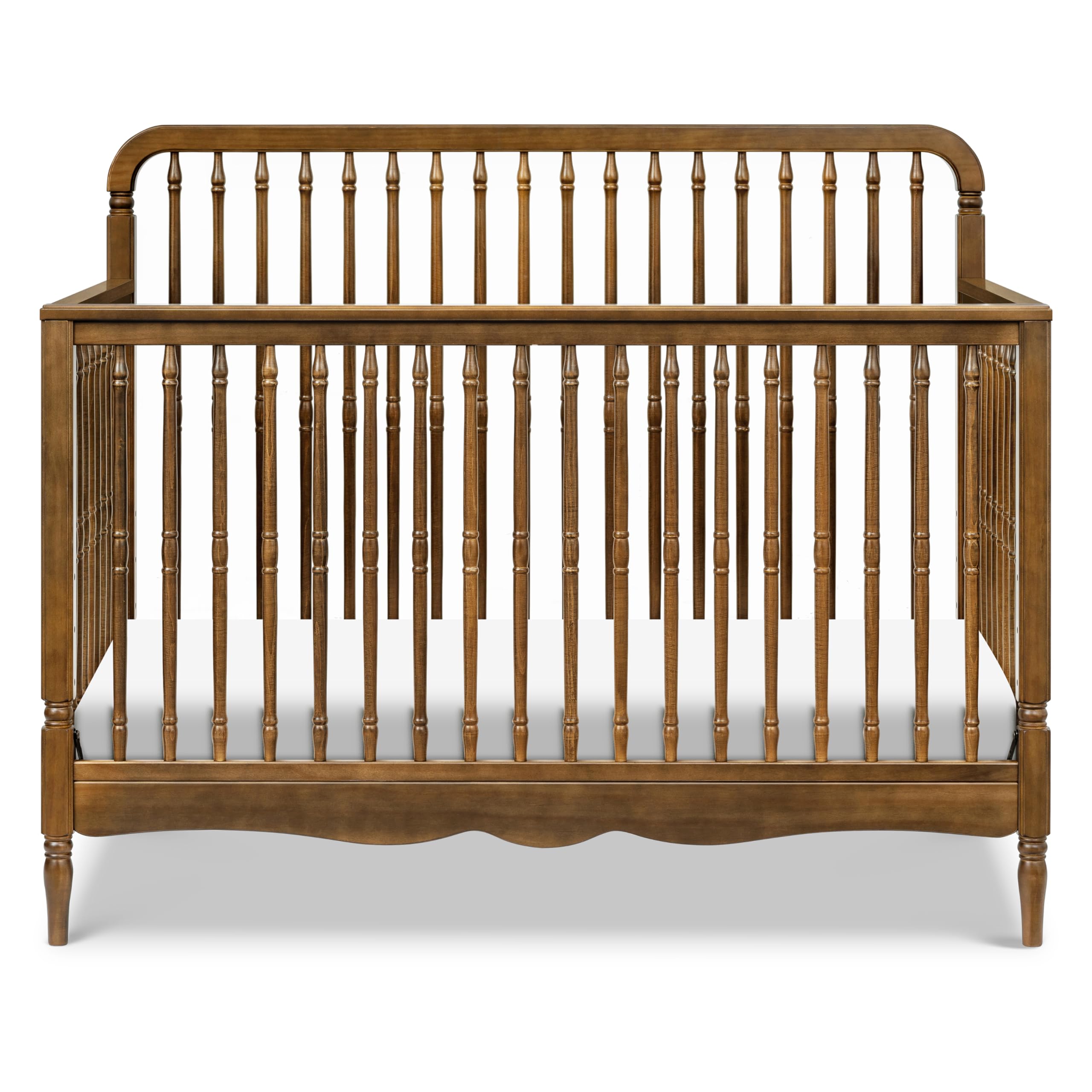 Namesake Liberty 4-in-1 Convertible Spindle Crib, Converts from Full-Size Crib to a Toddler Bed, Daybed, and Full-Size Bed, Easy to Assemble,