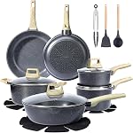 GiPP 22 Piece Ceramic Pots and Pans Set Non Stick - Nonstick Cookware Set, Non-Toxic Healthy Kitchen Cooking Set w/Frying Pans Set, Dishwasher Safe, PTFE/PFOA/PFOS Free