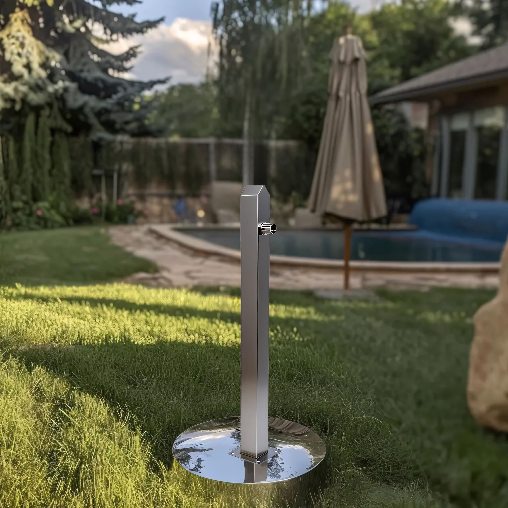Köhko 45021 słup wody, 850/650 mm, kran ze stali nierdzewnej, kran ogrodowy