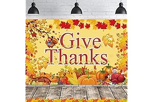 Thanksgiving Backdrop: Give Thanks Extra Large Fabric Sign Poster Banner