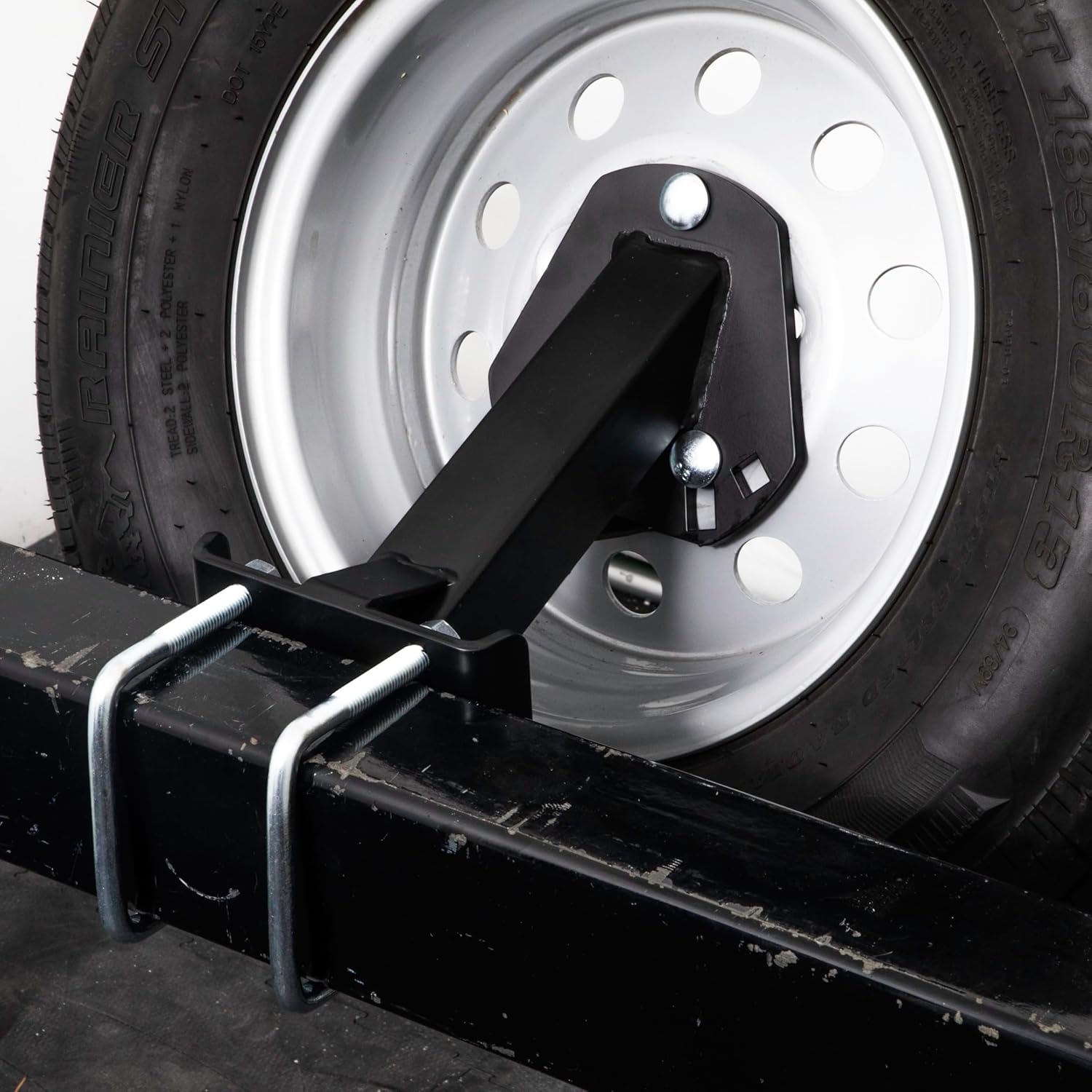 Extreme Max 3001.0081 High Mount Spare Tire Carrier for 5 & 6-Hole Tires Up to 16" - Black