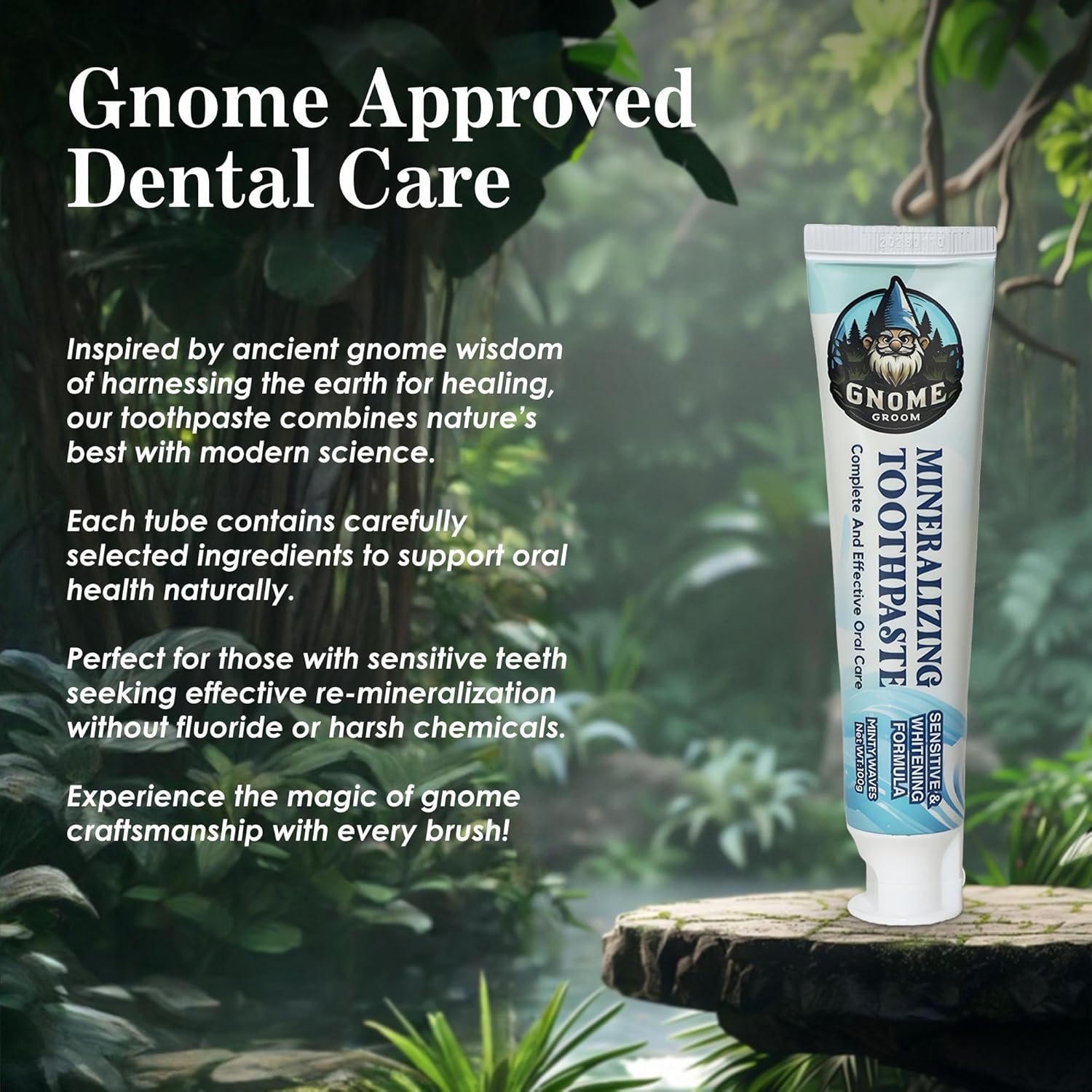 Mineralizing Toothpaste, Sensitive & Whitening Formula, SLS-Free, Fluoride-Free, 10% Hydroxyapatite, Sea Salt, Xylitol, All Ages (3)