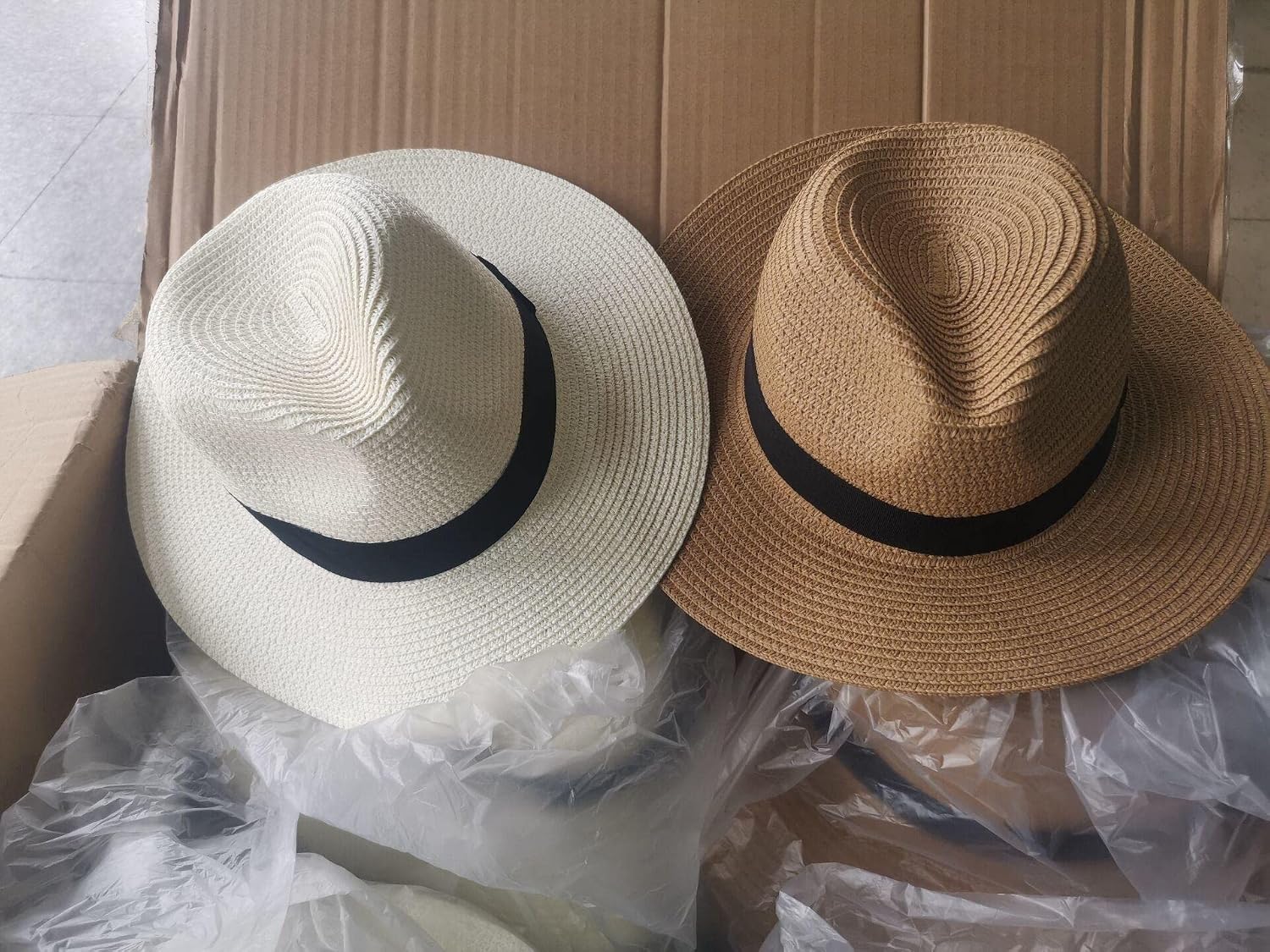 Classic Panama Hats for Women & Men Wide Brim Straw Beach Hat Unisex Summer Fedora Packable Sun Cap Gifts (Color : Cream, Size : One Size)