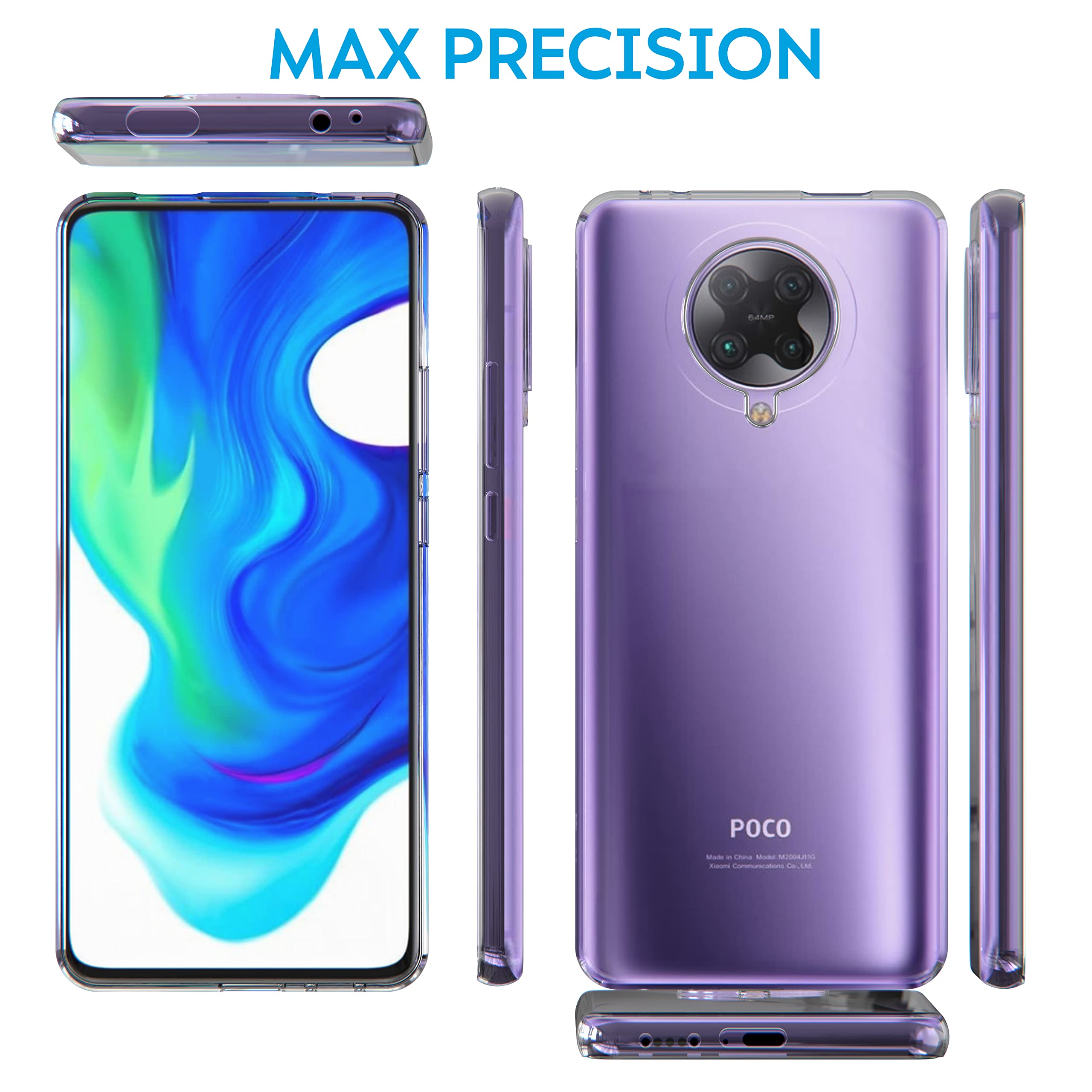 NEWTOP Custodia Trasparente Morbida Per Xiaomi Poco F2 Pro – TPU Sottile Anti Graffio, Effetto Gel - 2