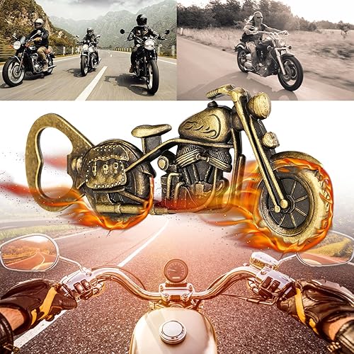 Miniatura 4 de Regalos de moto para hombres, abridor de botellas de motocicleta, divertidos regalos de cerveza para hombres, él papá, accesorios vintage de bronce,
