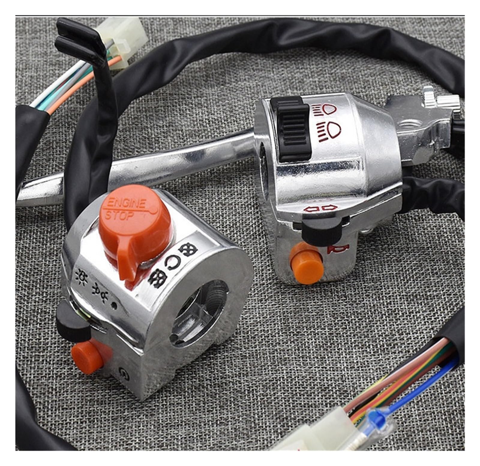 Interruttore pulsante manubrio moto Per CM125 | Accessori per moto con interruttore per controller moto per moto in metallo e alluminio(A pair)