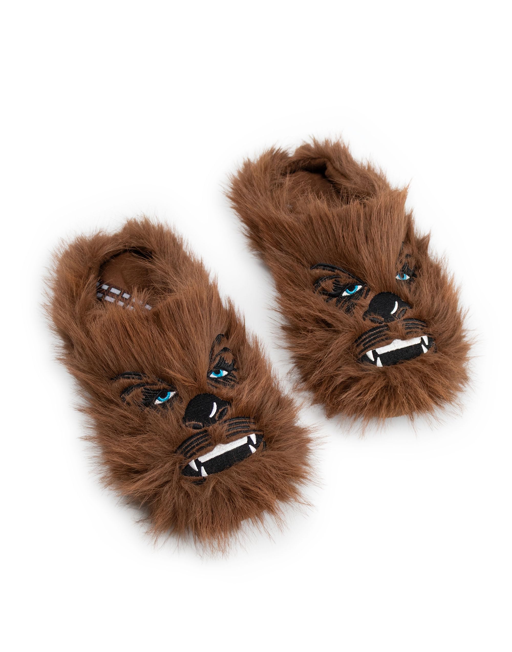 STAR WARS Chewbacca Men's Brown Mule Slippers Fluffy Indoor Lounging Footwear Movie Theme Comfort Shoes | Merch