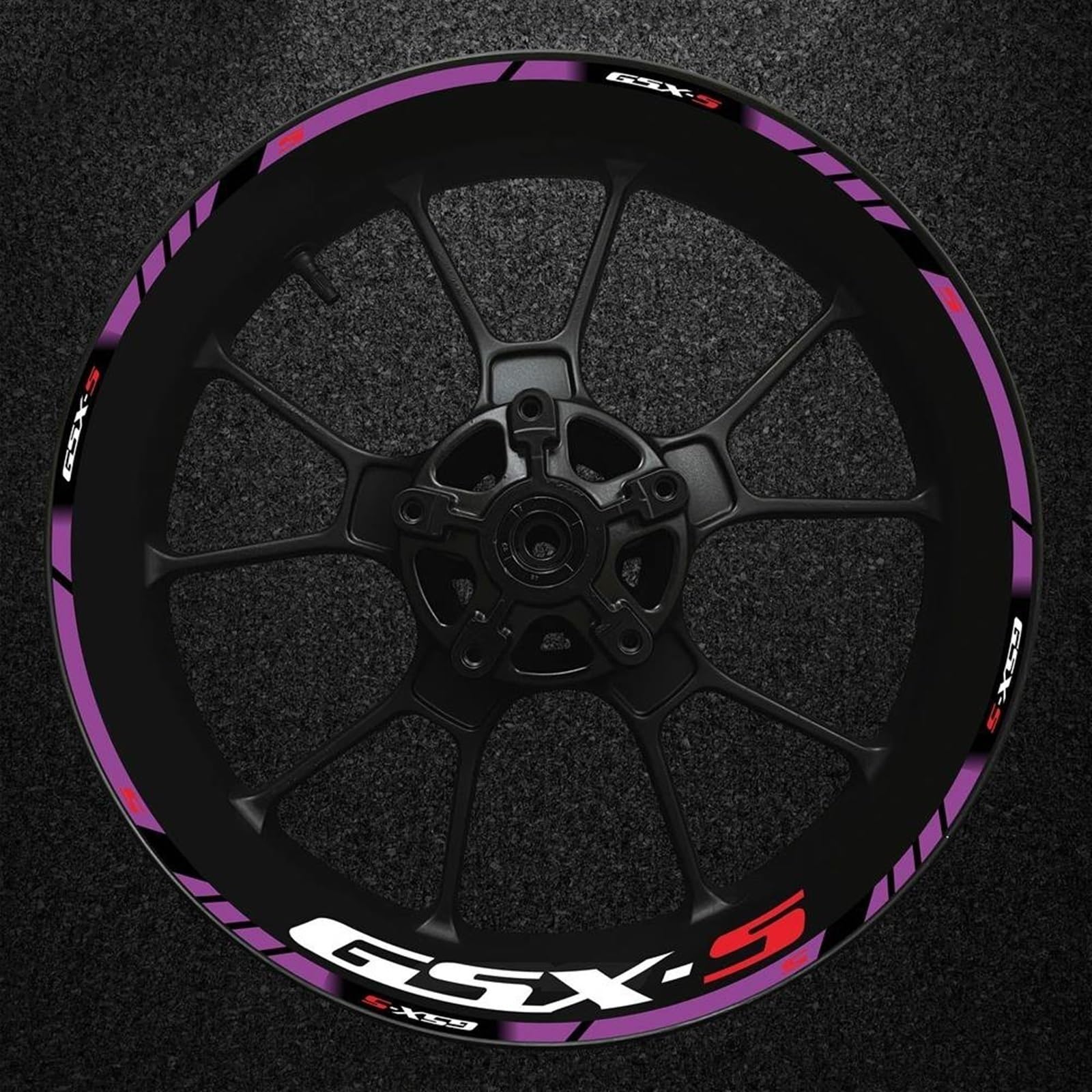 Motorcycle Wheel Stickers for Suzuki Gsx-s Gsx-s750 Gsxs1000 750 1000 600 Stripes Reflective Rim Decals(Color14)