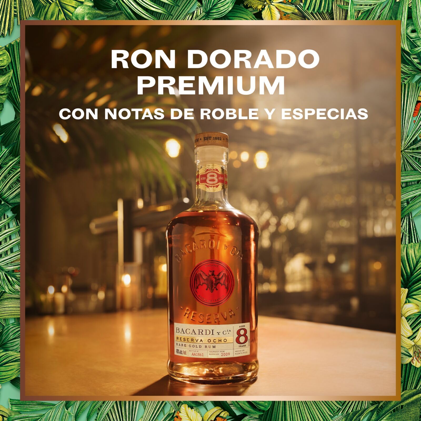 BACARDÍ Reserva 8 Ron Caribeño Premium 40% ALC. 70 cl 700 ml 8 Años