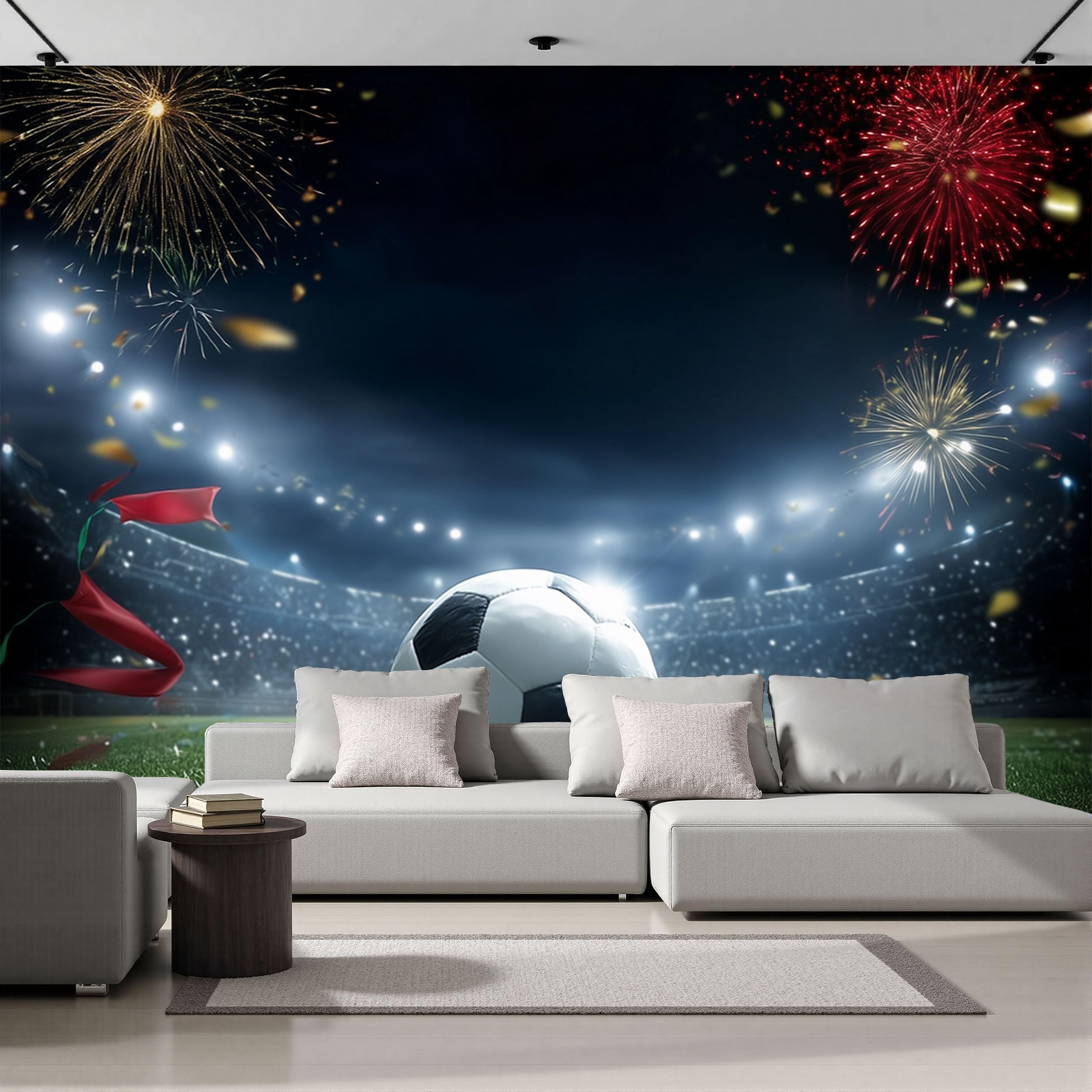 Papier peint photo effet 3D grand stade pour transformer le salon