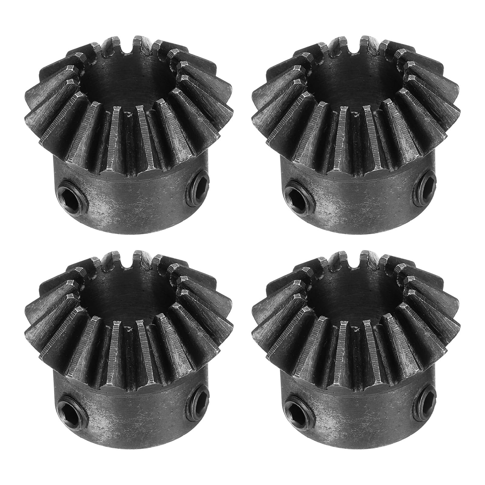 QUARKZMAN 4pcs Engrenage Conique 1,5 Module 1:1 Réduction Taux 16t 12mm Trou Dia Engrenage Conique Pignon Engrenage Laiton, 90 Degrés Direction Engrenage pour Matériel Mécanique Rotation