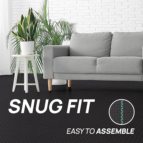 Miniatura 5 de Yes4All 24SQFT-144SQFT Puzzle Exercise Mat for Home Gym, EVA Interlocking Foam Floor Tiles with Border for Workout Equipment