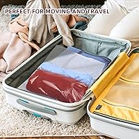 Vista 6 de Bolsas de almacenamiento con cierre de cremallera de plástico Yotelab de 3.5 galones, Bolsas de almacenamiento transparentes reutilizables de 16x19