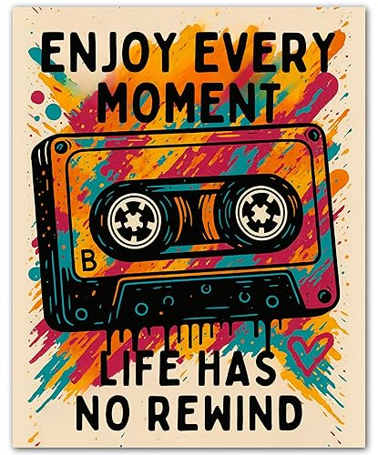 ZUKIY Life Has No Rewind - 8x10 Unframed Cassette Tape