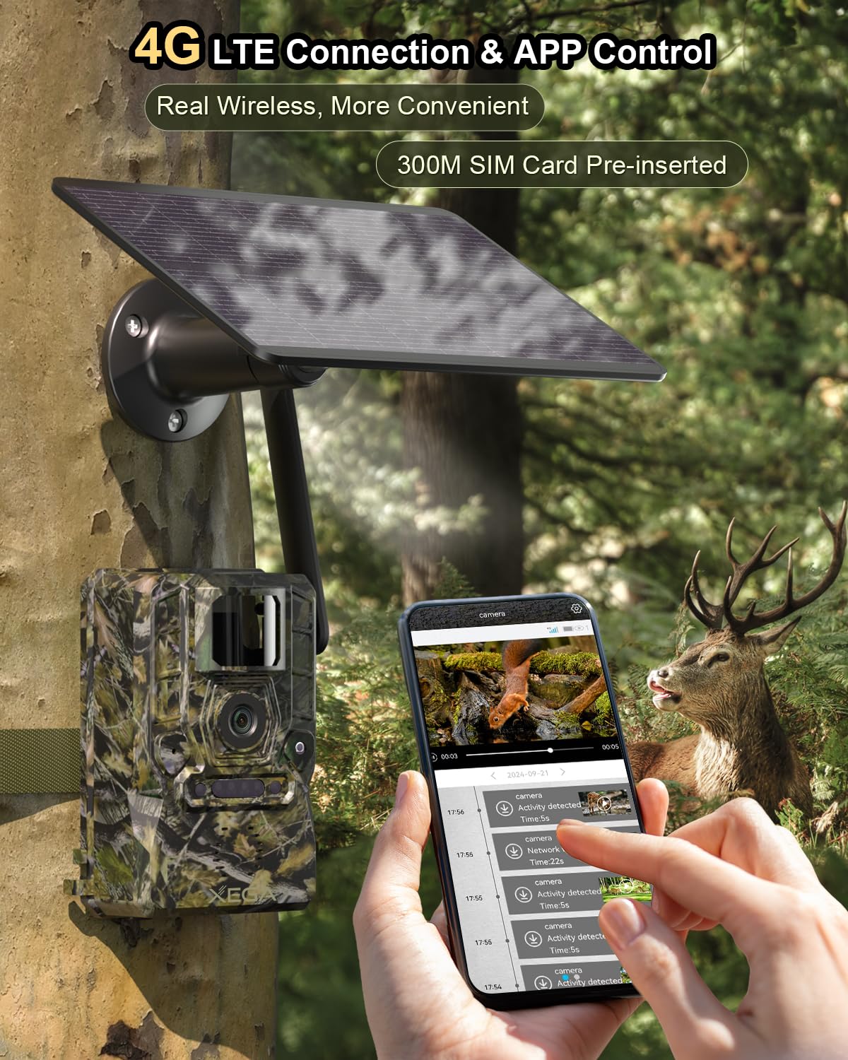 Amazon.com: Xega 4G LTE Solar Cellular Trail Camera, GPS, No Glow