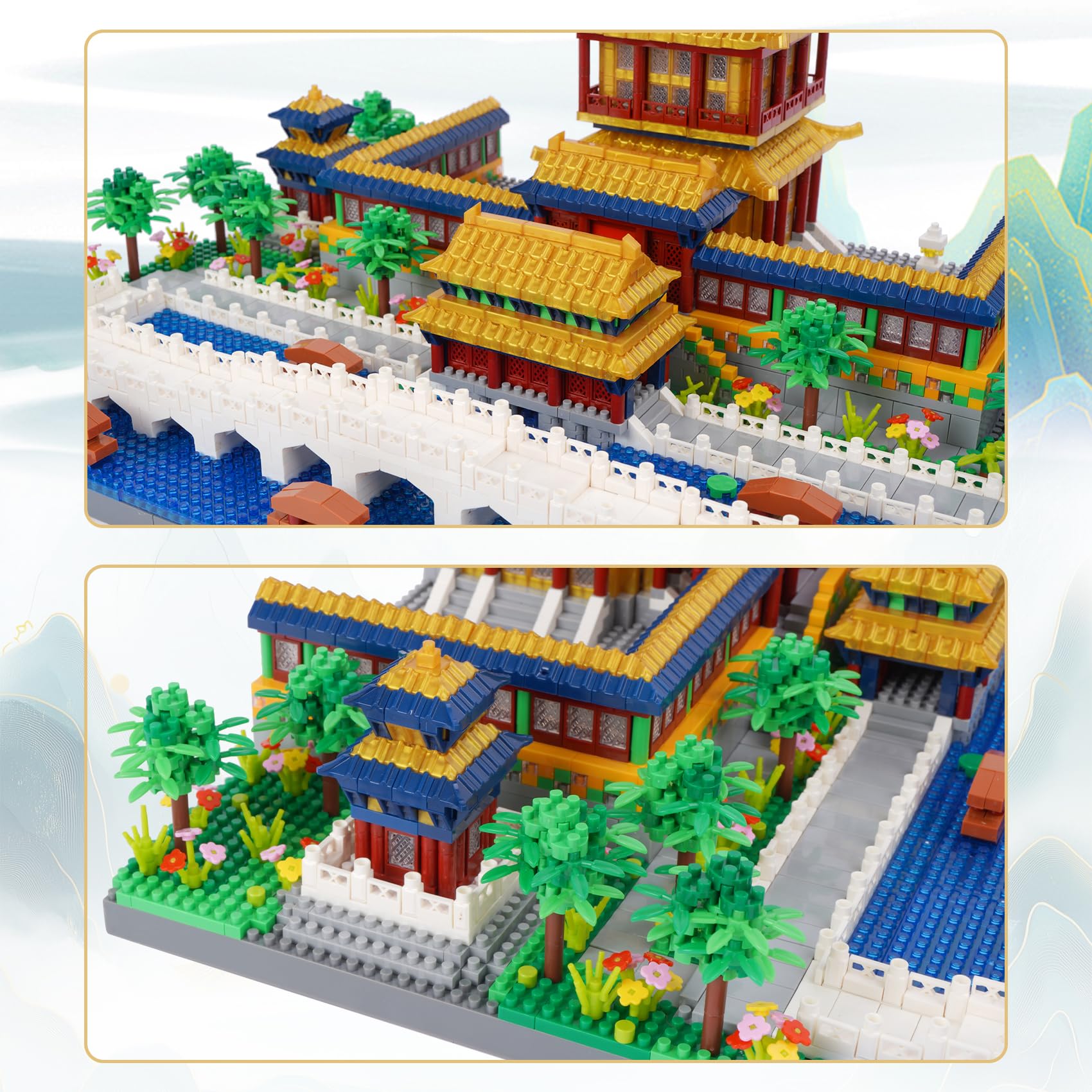 LULUFUN Taj Mahal Kit di blocchi da costruzione Mini blocchi da costruzione e mo
