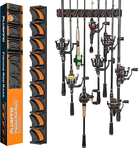 PLUSINNO fishing rod holder rod-holder, Orange 1-pack