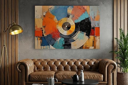 Miniatura 9 de LuxeWood Lienzo artístico para pared, impresiones temáticas musicales medianas y grandes para sala de estar, oficina, estudio, Airbnb, decoración de