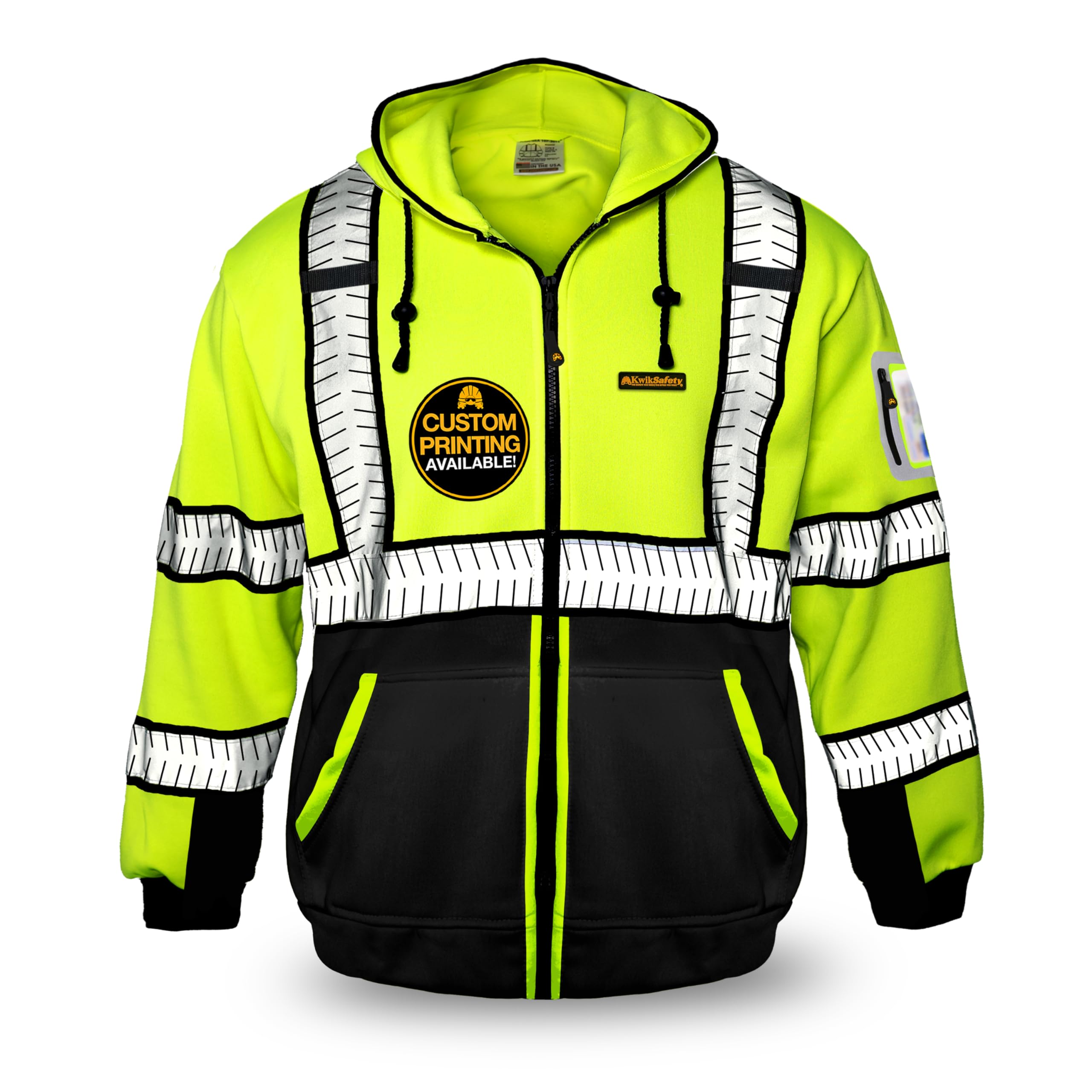 KwikSafety PREMIUM PATROL Safety Jacket | Yellow/Black, Large
