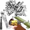 6 Inch Gutter Hangers 60Pcs Quick Screw Gutter Clips Hidden Gutter Bracket - Come with 14’’ Hex Drill Bit