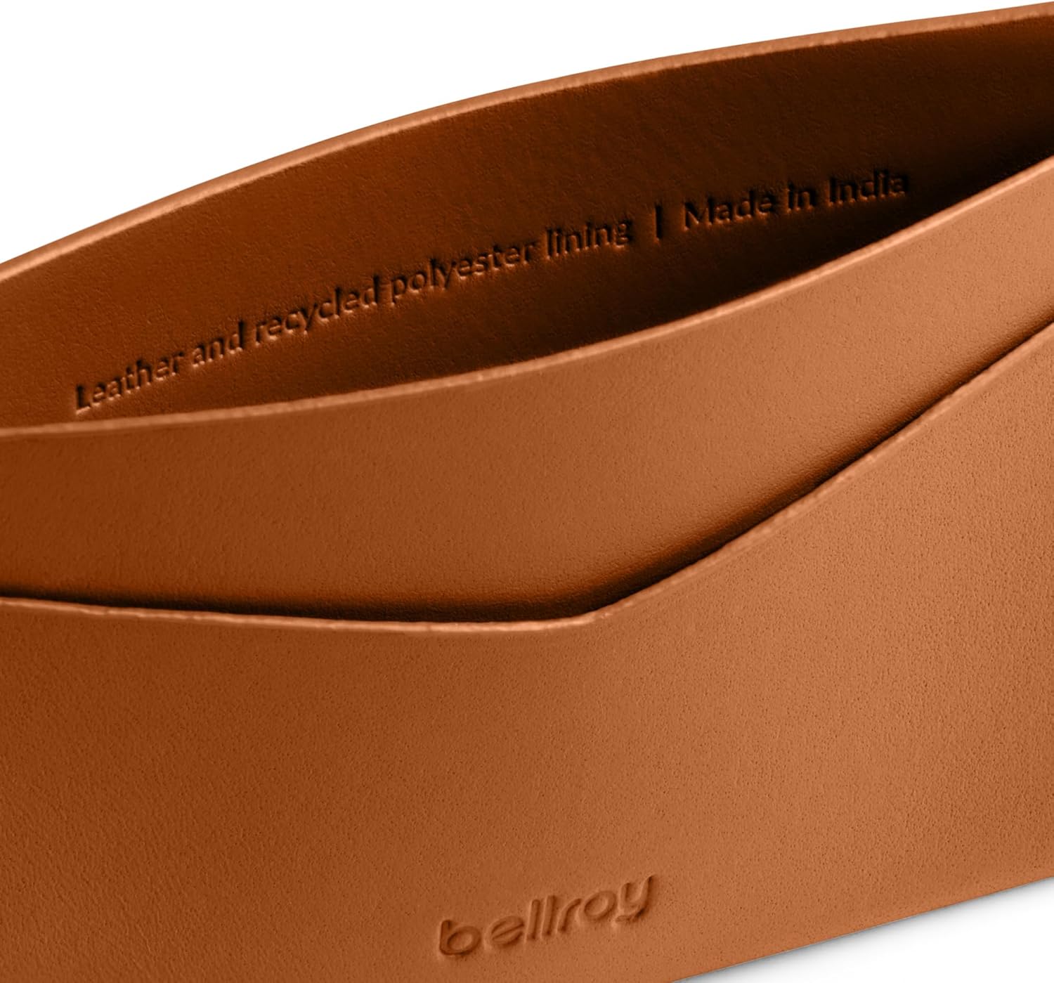 Bellroy Card Slip (minimalist leather card holder with space for up to 4 cards) - Caramel