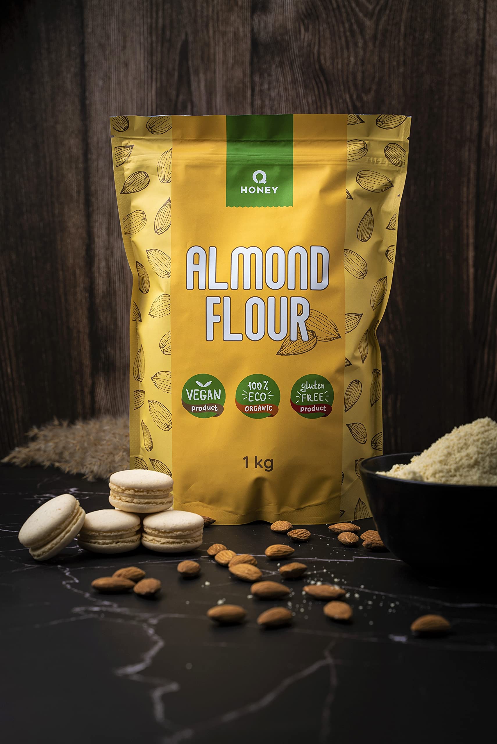 Farine d'Amande Extra Fine 1 kg Blanchie 100% Naturelle Sans Gluten | 100% amandes blanchies, texture extra fine, sans gluten, idéale pour pâtisserie, keto, paleo et recettes du quotidien