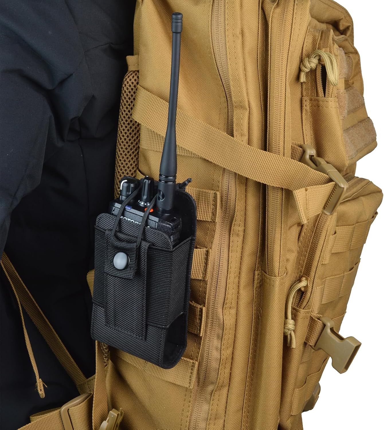 TWAYRDIO Molle Radio Holster Holder Pouch for Tactical Vest Duty Belt, Universal Two Way Radio Case for Baofeng Yaesu Icom Motorola Kenwood Quansheng Handhelds Walkie Talkies
