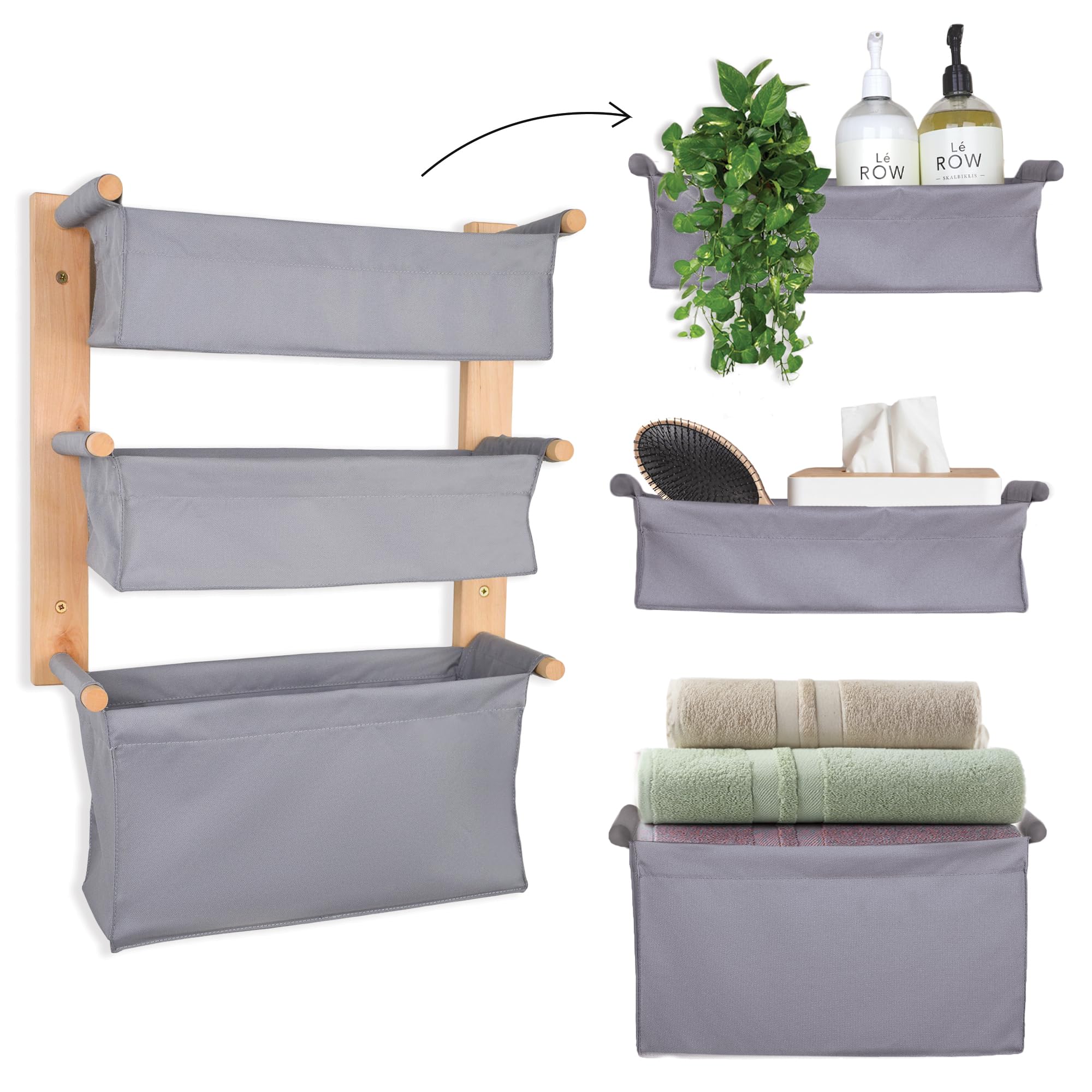 Hanging Wall Basket for Storage, Bathroom Wall Organizer Over Toilet Storage, Wall Hanging Baskets for Organizing, Bathroom Over Toilet Organizer, Above Toilet Storage, Bathroom Storage Over Toilet