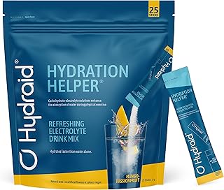 Hydraid Hydration Helper I Electrolytes Powder I Rapid Rehydration & Recovery I 25 sachets I After Sport & Party (25 Sticks (Pack of 1), Mango-Passionfruit)