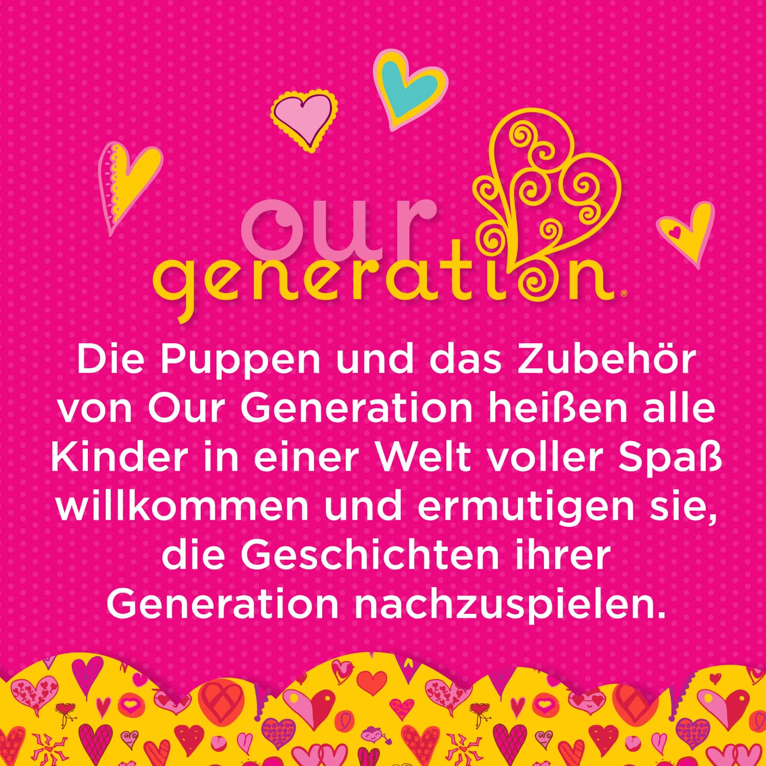 Our Generation - Sweet Stop Eiscremewagen - Rosa - Pinkes Fahrzeug-Spielset - Essen Spielen - 46 cm Puppe Zubehör - Vorgetäuschtes Spiel - Spielzeug für Kinder ab 3 Jahren