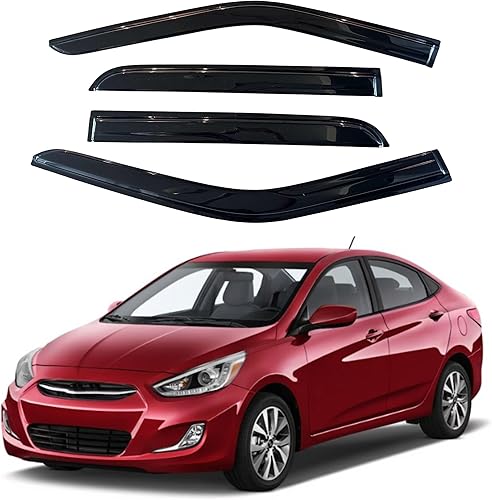 Miniatura 253 de IG - Visera para ventana de automóvil, protector contra la lluvia, el sol y el viento, con cinta adhesiva, deflector extraduradero para ventana