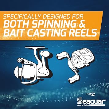 Seaguar InvizX Multi-Species Fishing Line for Casting, Live Bait, Freshwater, 100% Fluorocarbon, Clear, Multiple Sizes