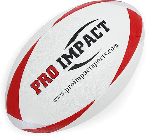 Miniatura 2 de Pro Impact Balón de rugby de partido  Pelota de grado profesional resistente y duradera ideal para partidos largos y jugabilidad tamaño 5 colores