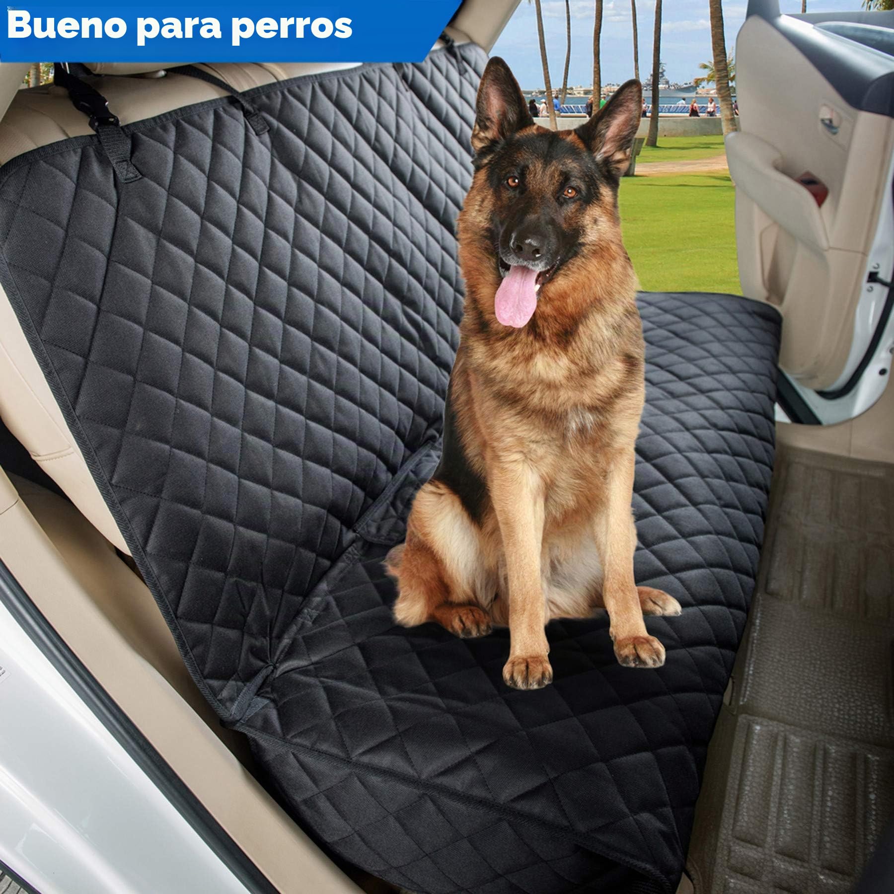 VIEWPETS Funda de Asiento de Coche para Mascotas, Impermeable, Resistente y Antideslizante, tamaño Universal, para Coches, Camiones y SUV