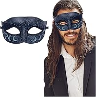 Vista 8 de Máscara de mascarada para hombre, máscara de aspecto antiguo para Halloween, fiesta veneciana, fiesta de máscaras y baile de máscaras
