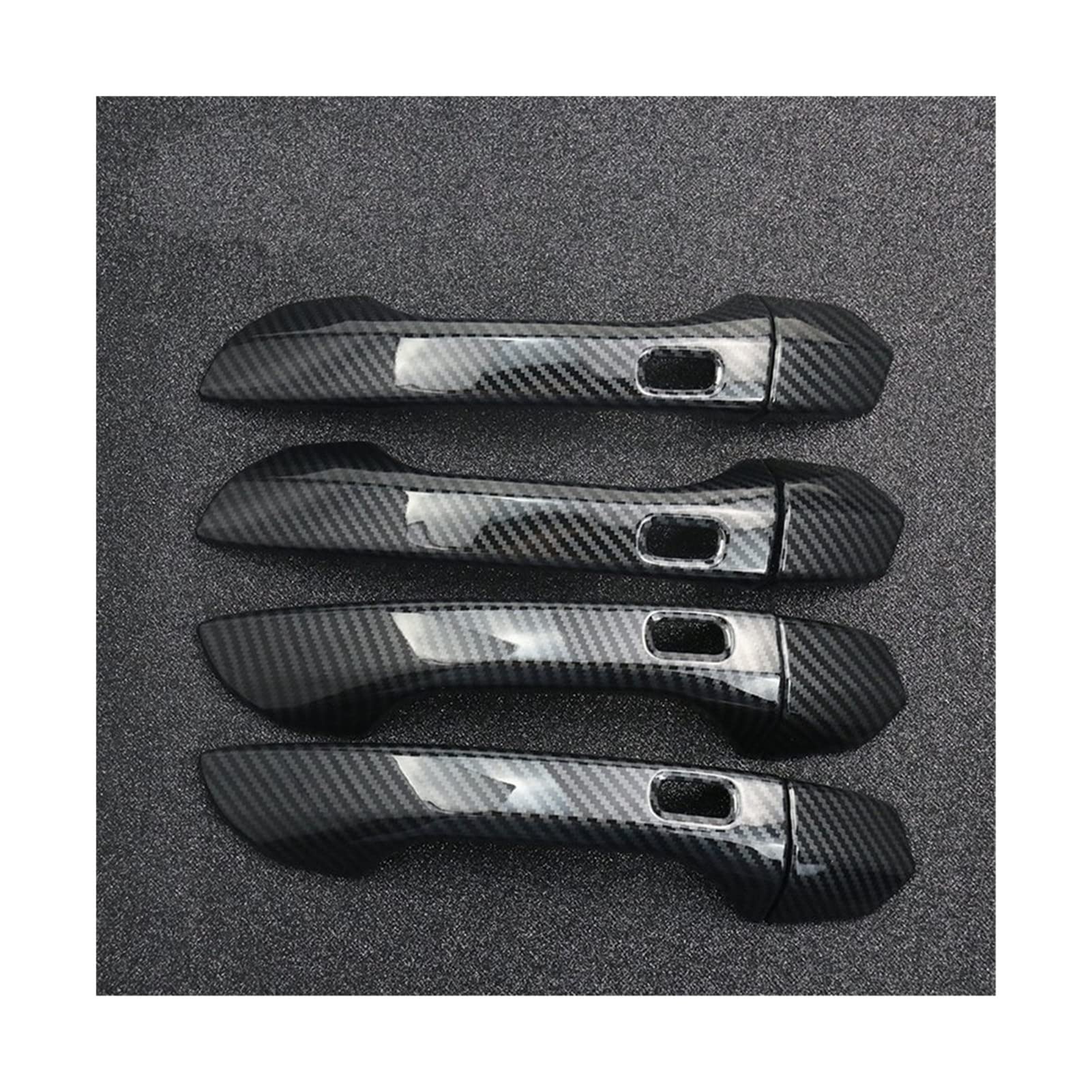 Fahbstr 1 Car Inner Handle For A6 C8 A7 Car Styling Carbon Fiber Exterior Door Handle Sequins Decoration Protection Covers Stickers(1)