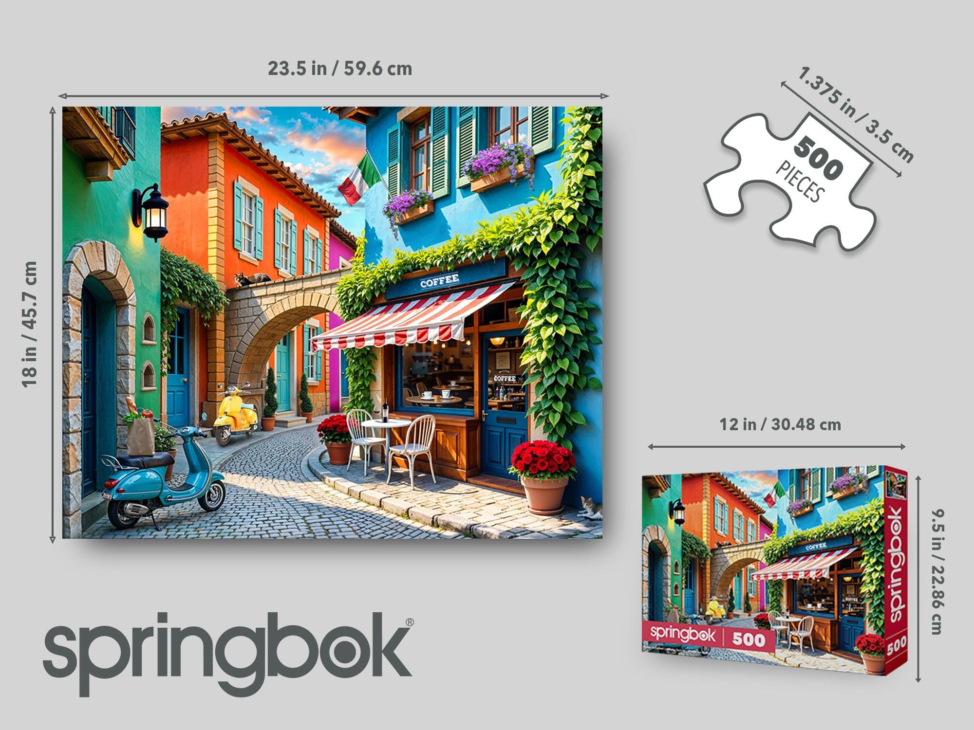 Amazon.com: Springbok Streets of Italy 500 Piece Jigsaw Puzzle for 