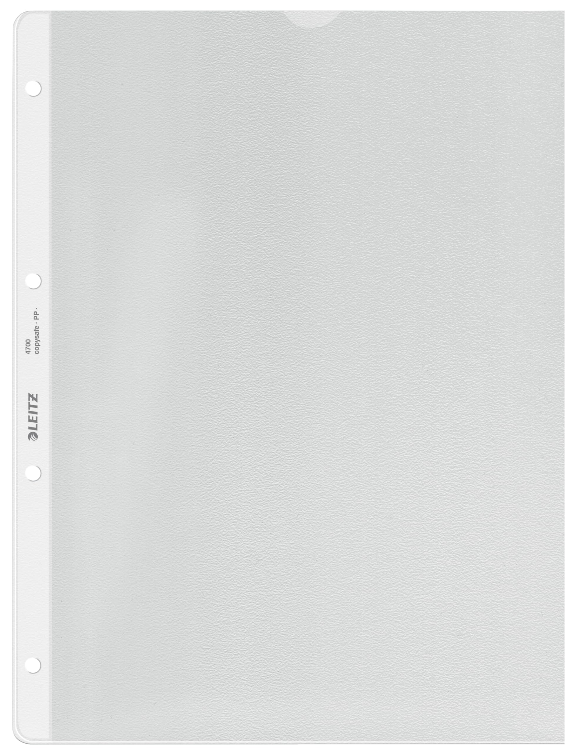 Esselte Leitz Prospekthülle Extrastark, A4, PP, genarbt, farblos, 47000003, transparent