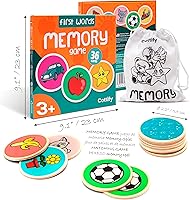 Vista 3 de Juego de emparejamiento de madera inspirado en Montessori para niños pequeños de 2 a 4 años - Juego duradero, resistente a los arañazos de 36