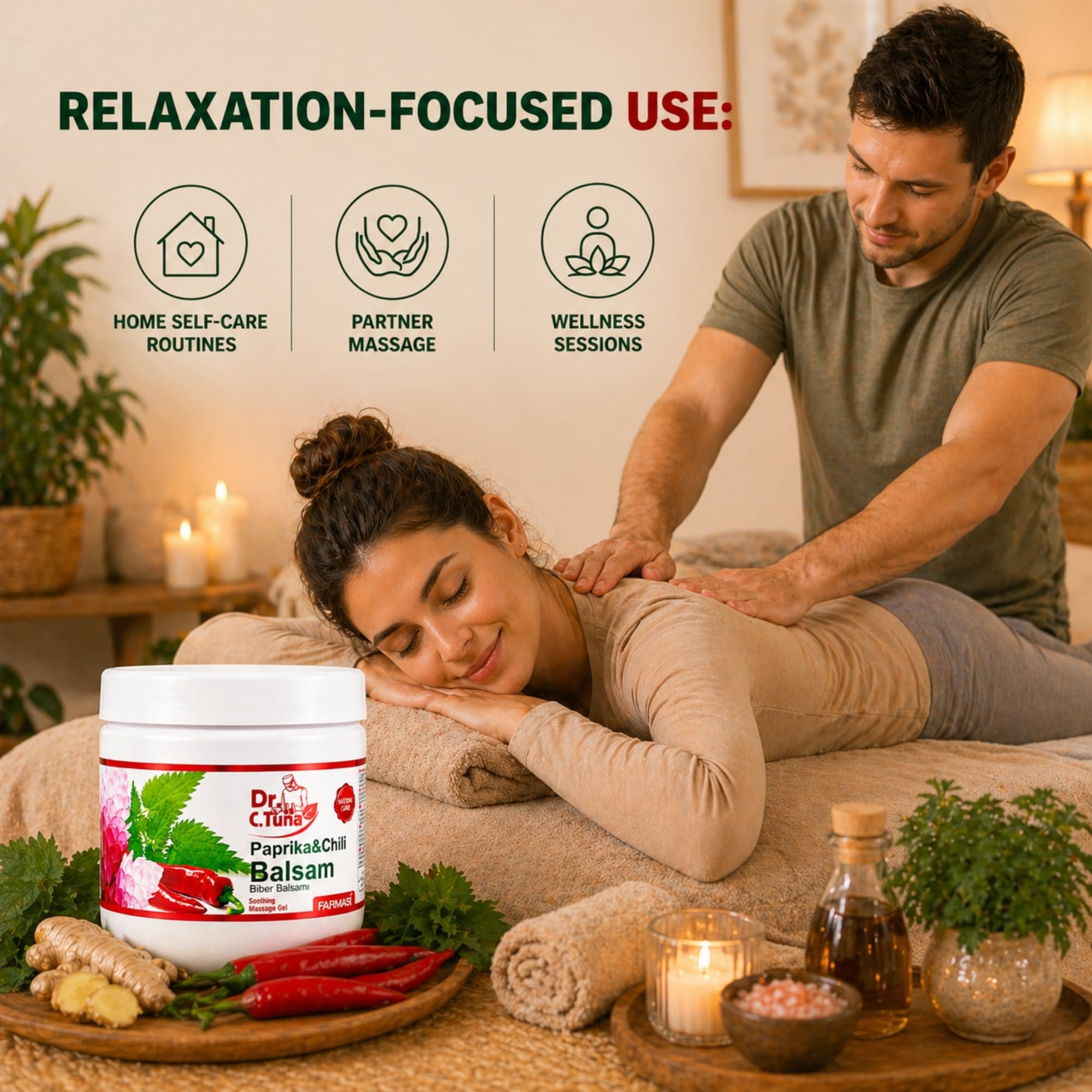 Amazon.com : FARMASi Dr. C. Tuna Paprika & Chili Balsam Massage Gel,  Warming Herbal Body Gel for Relaxation & Post-Workout Massage, Non-Greasy  Fast-Absorbing Formula, Large Size, 16.9 fl oz : Health &