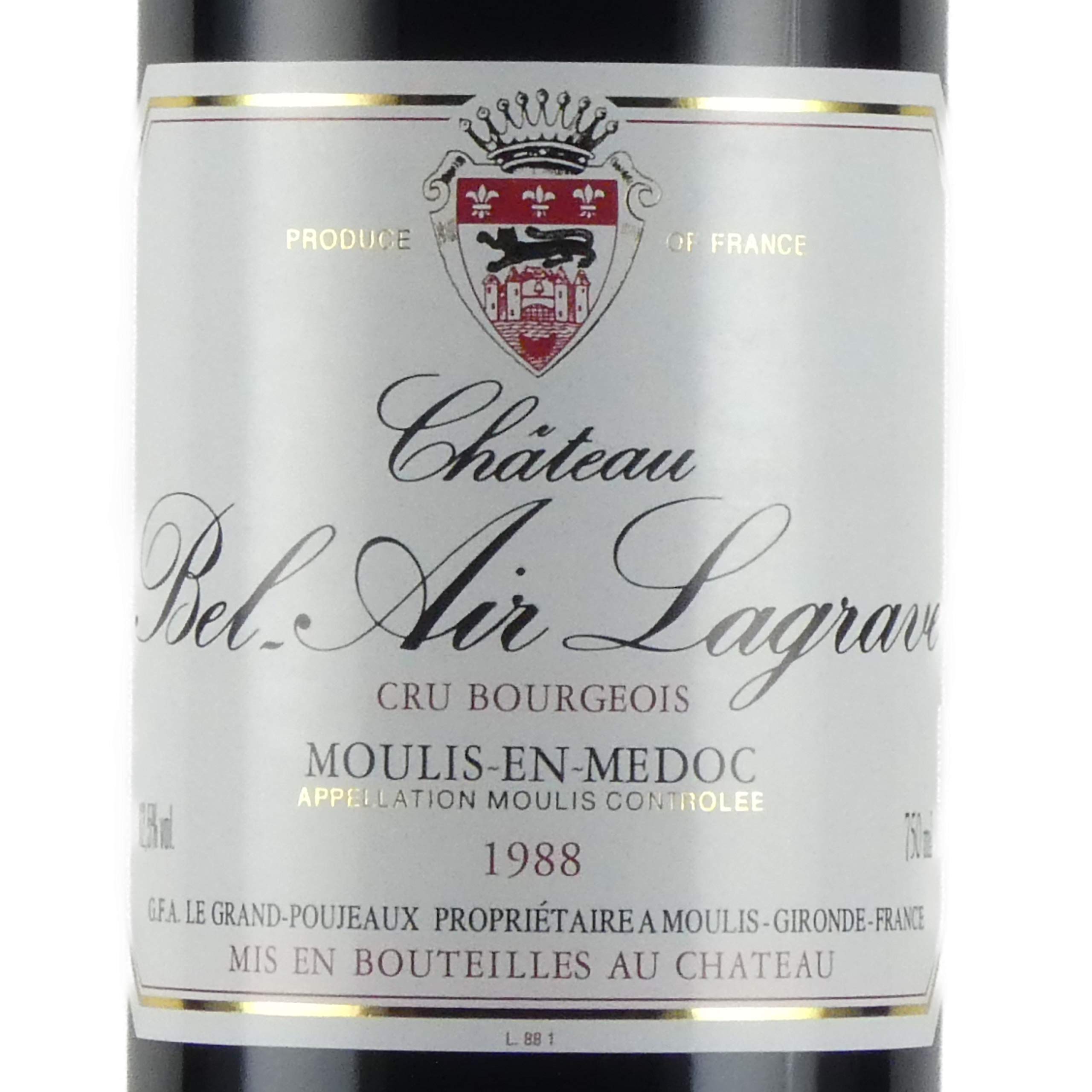 Amazon.co.jp: 1988年産ワイン シャトー・ベル・エール・ラグラーヴ