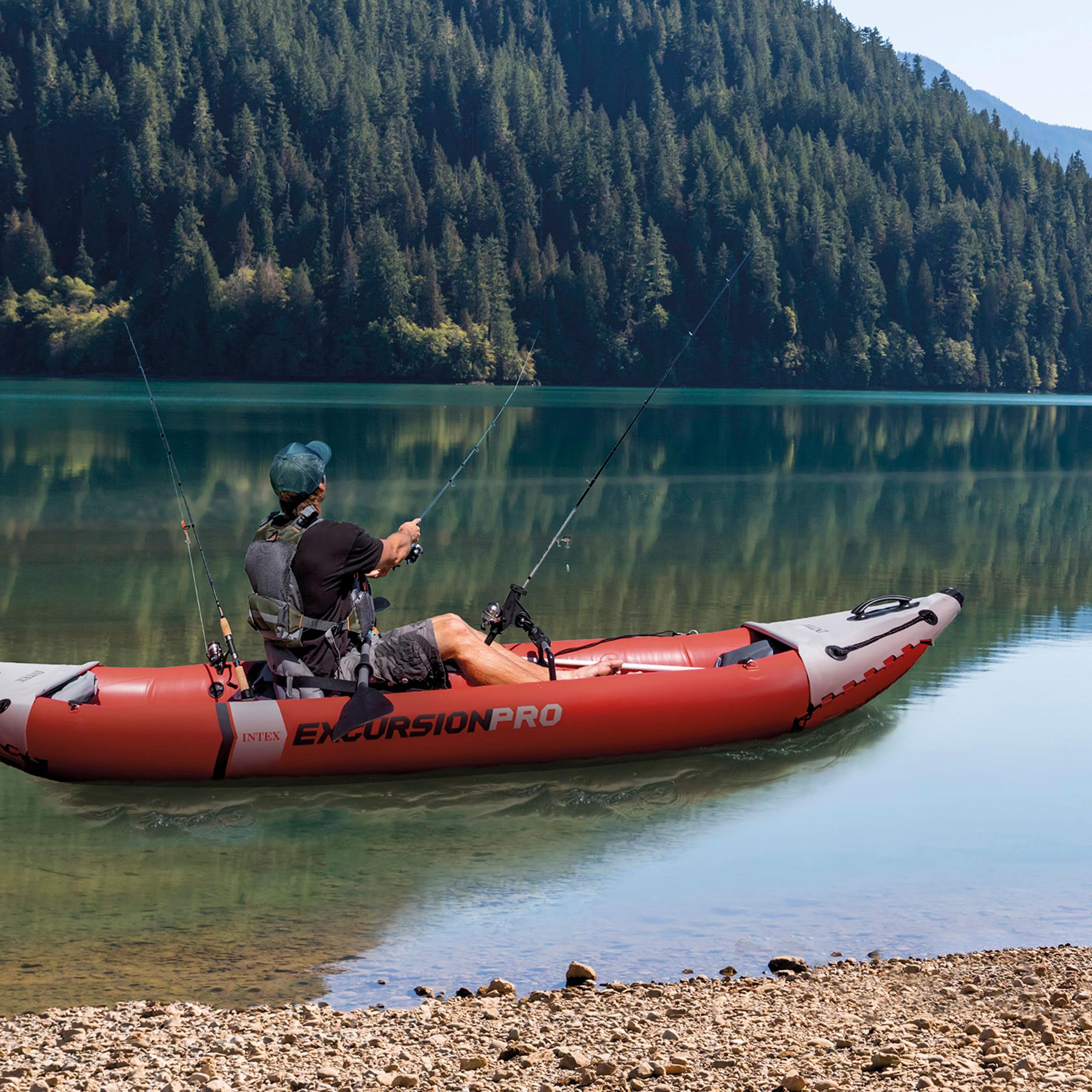 INTEX Kayak Hinchable Excursion Pro Remo + Hinchador