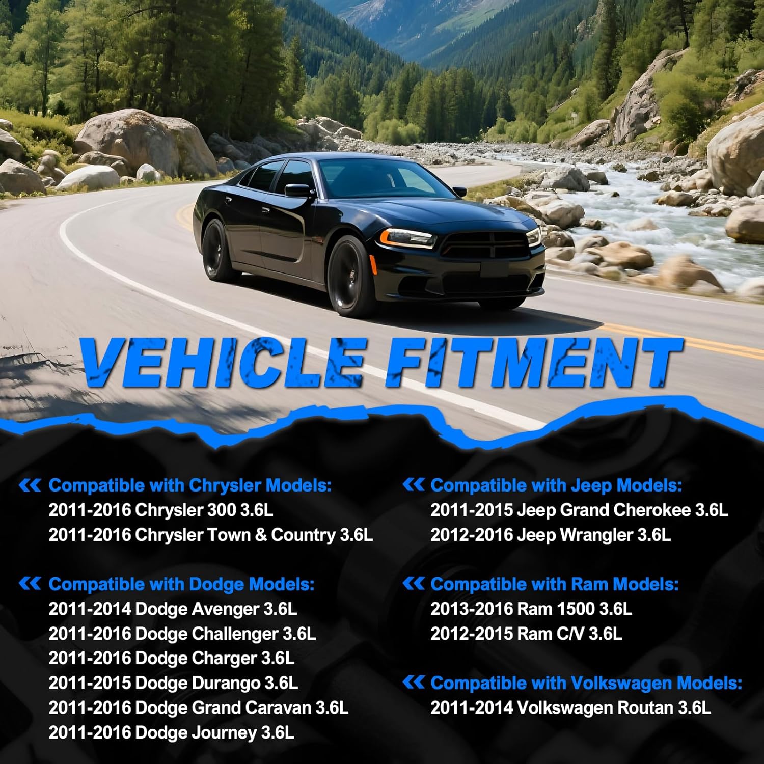 3.6 Pentastar Head Gasket Set & Bolts Kit, Fit for 2011-2016 Dodge Charger/Durango/Grand Caravan/Journey, Jeep Grand Cherokee/Wrangler, Chrysler 200/300, Ram 1500 3.6L HS26541PT