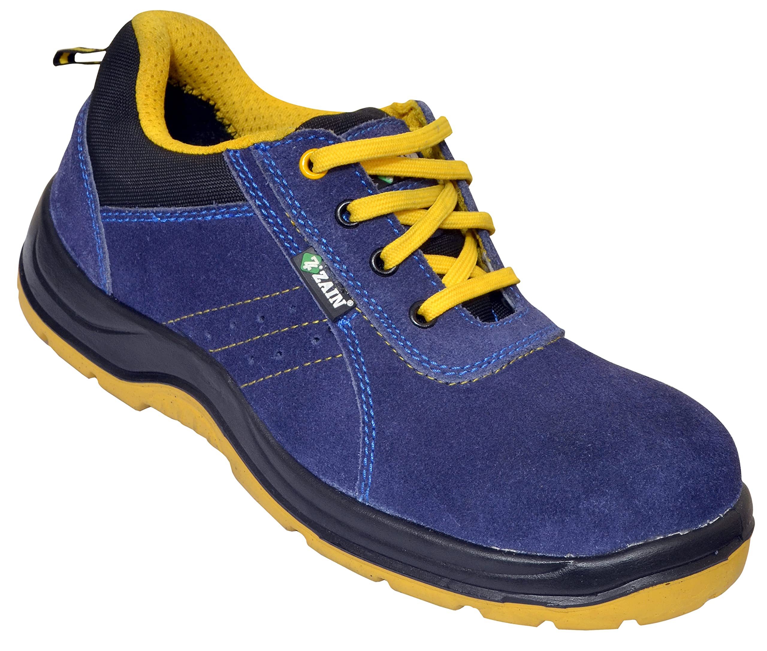 Zain Safety ZM LUXOR, Safety Shoe, Suede Leather Upper, Heat, Oil & Acid Resistant, ISI Marked, Dual Density PU Sole. MAKE IN INDA. Size 09 INDIA/UK-image-24