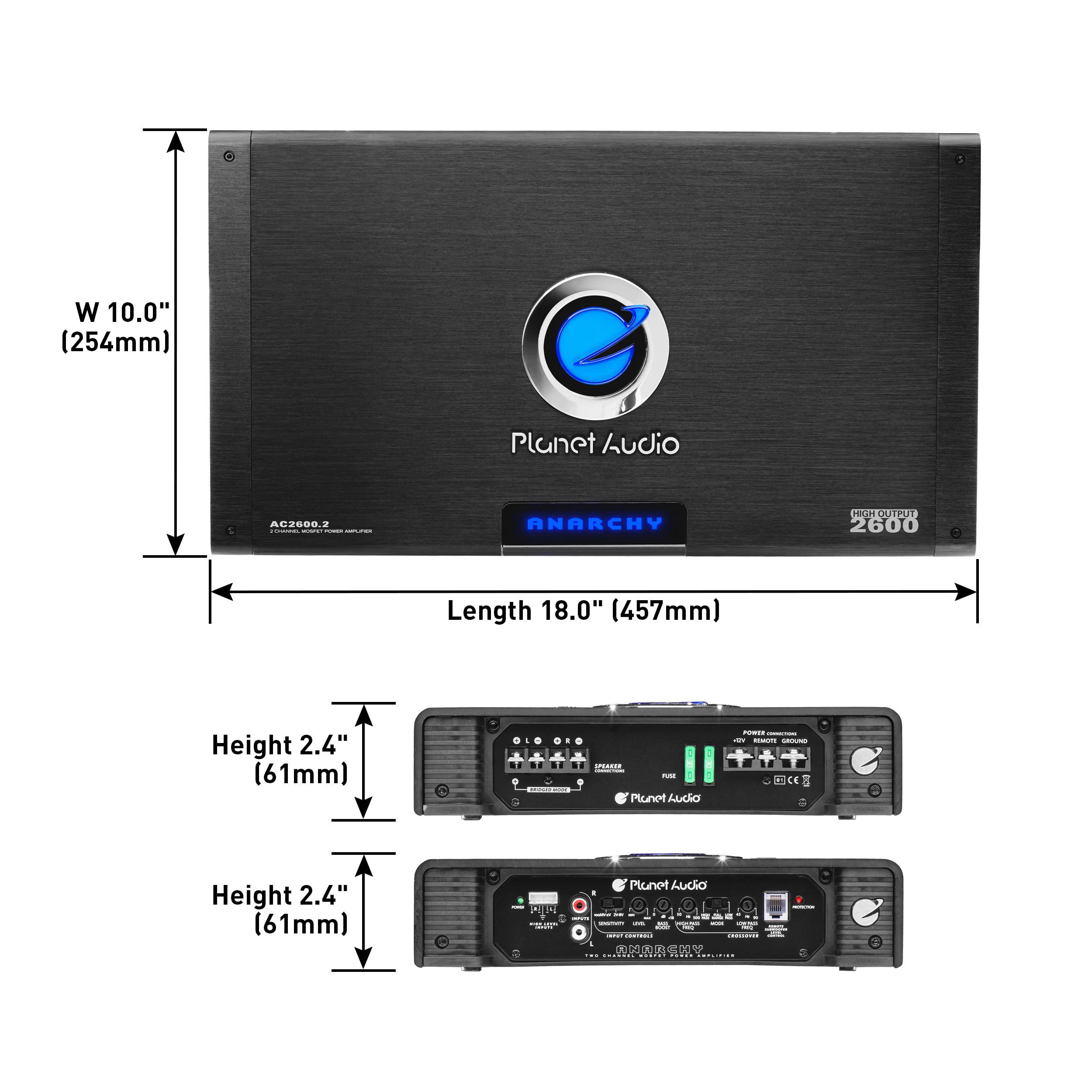 Amazon.com: Planet Audio AC2600.2 Anarchy Series 2 Channel Class A