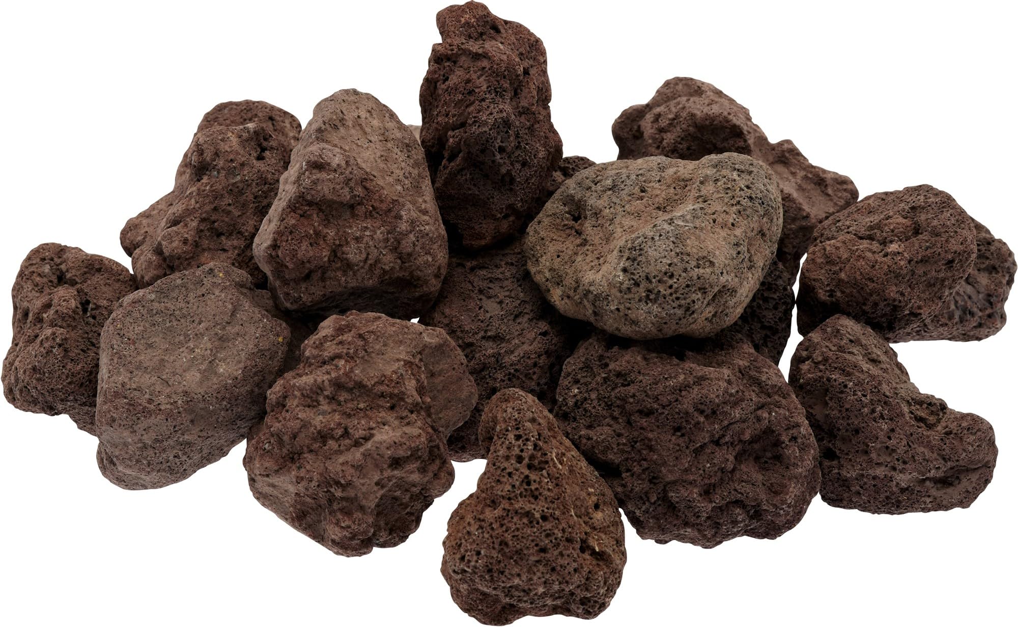 C.A.O. Volcanic Rock 3 kg - Natural Lava Stone for Gas or Electric Barbecues - Reusable Pebbles - Homogeneous Heat Diffusion - Ecological, Brown
