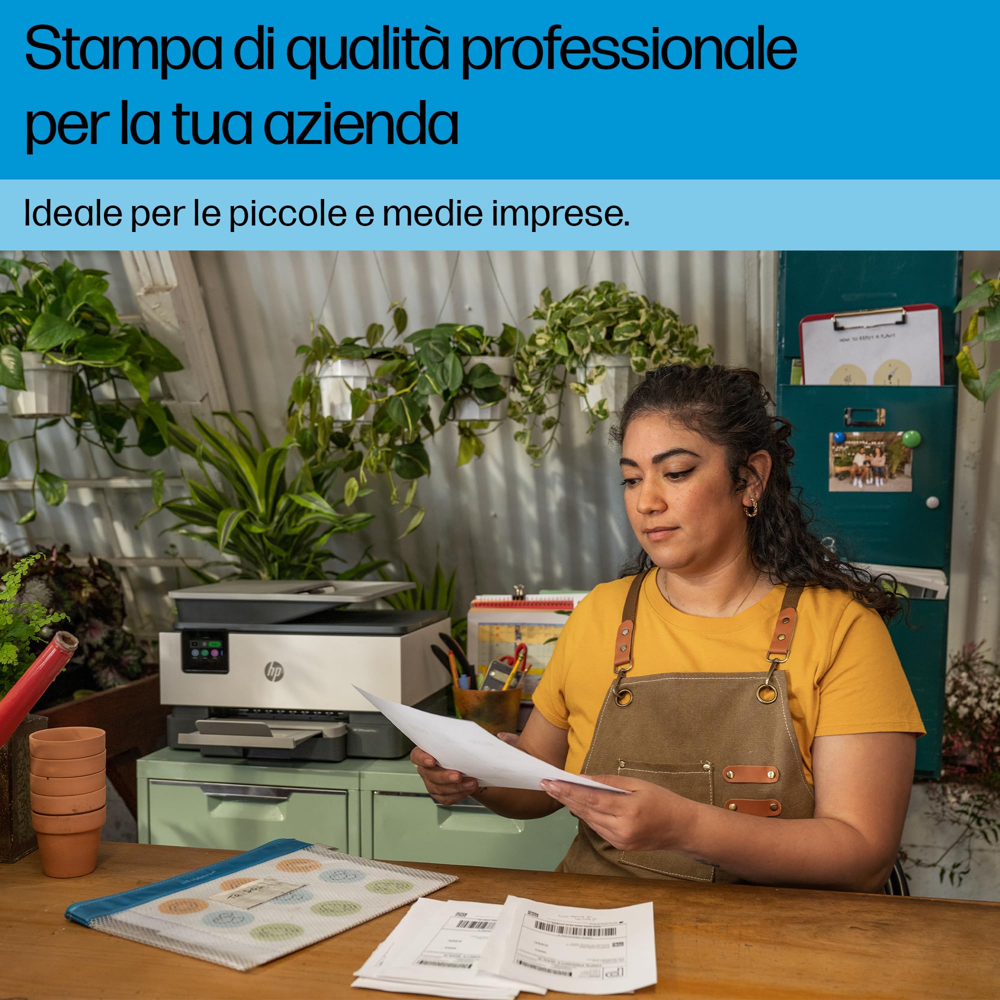 HP OfficeJet Pro 9125e Stampante Multifunzione a Getto d'Inchiostro A4 Colori Wi-Fi Fronte e Retro Automatico 22 ppm Grigia