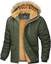 MAGCOMSEN Men's Winter Jackets Thermal Puffer Long Coats Parka Jackets with Detachable Hood