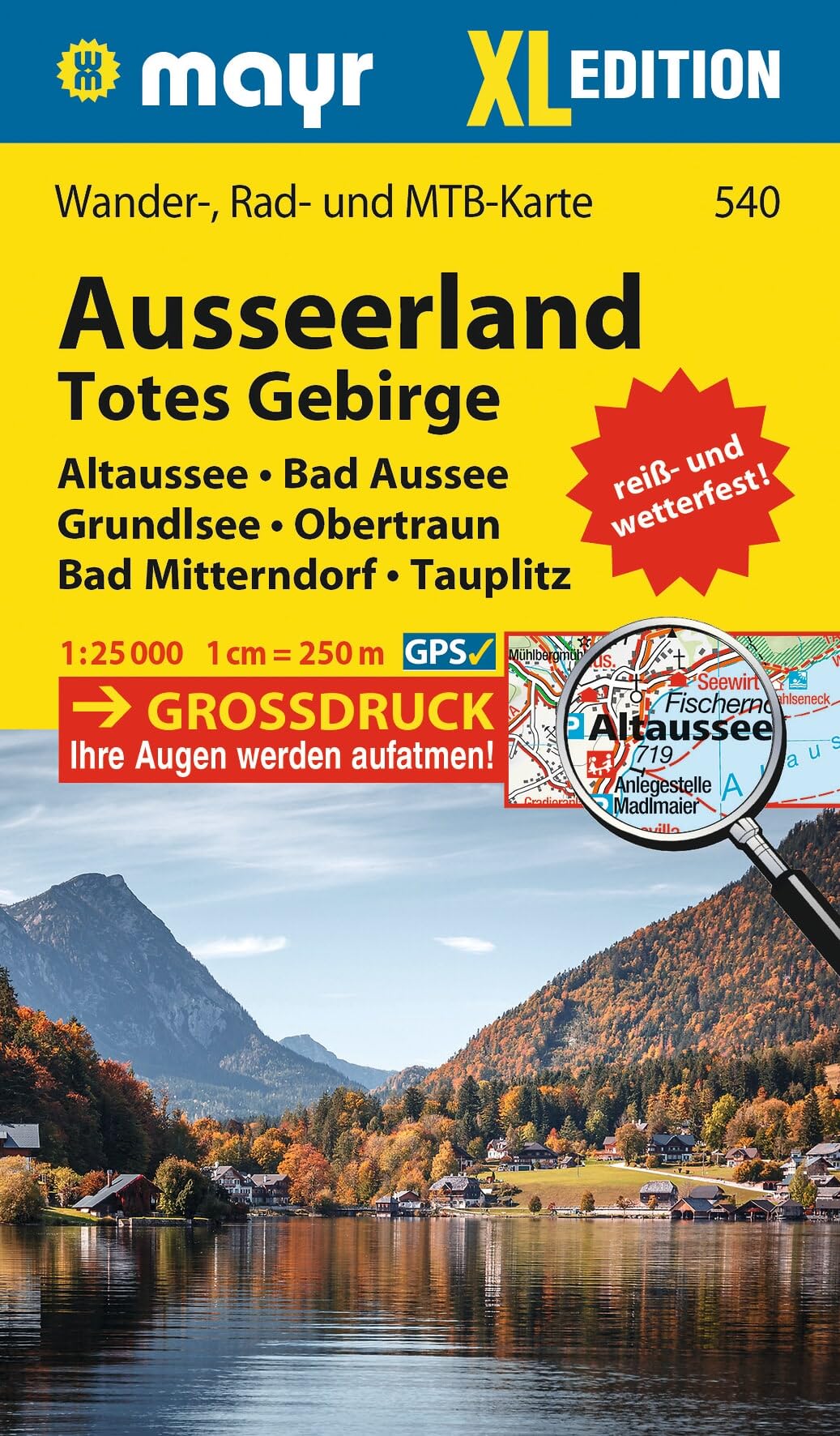 Mayr Wanderkarte Ausseerland, Totes Gebirge XL 1:25.000: Wander-, Rad- und Mountainbikekarte, extra grossdruck, reiß- und wetterfest